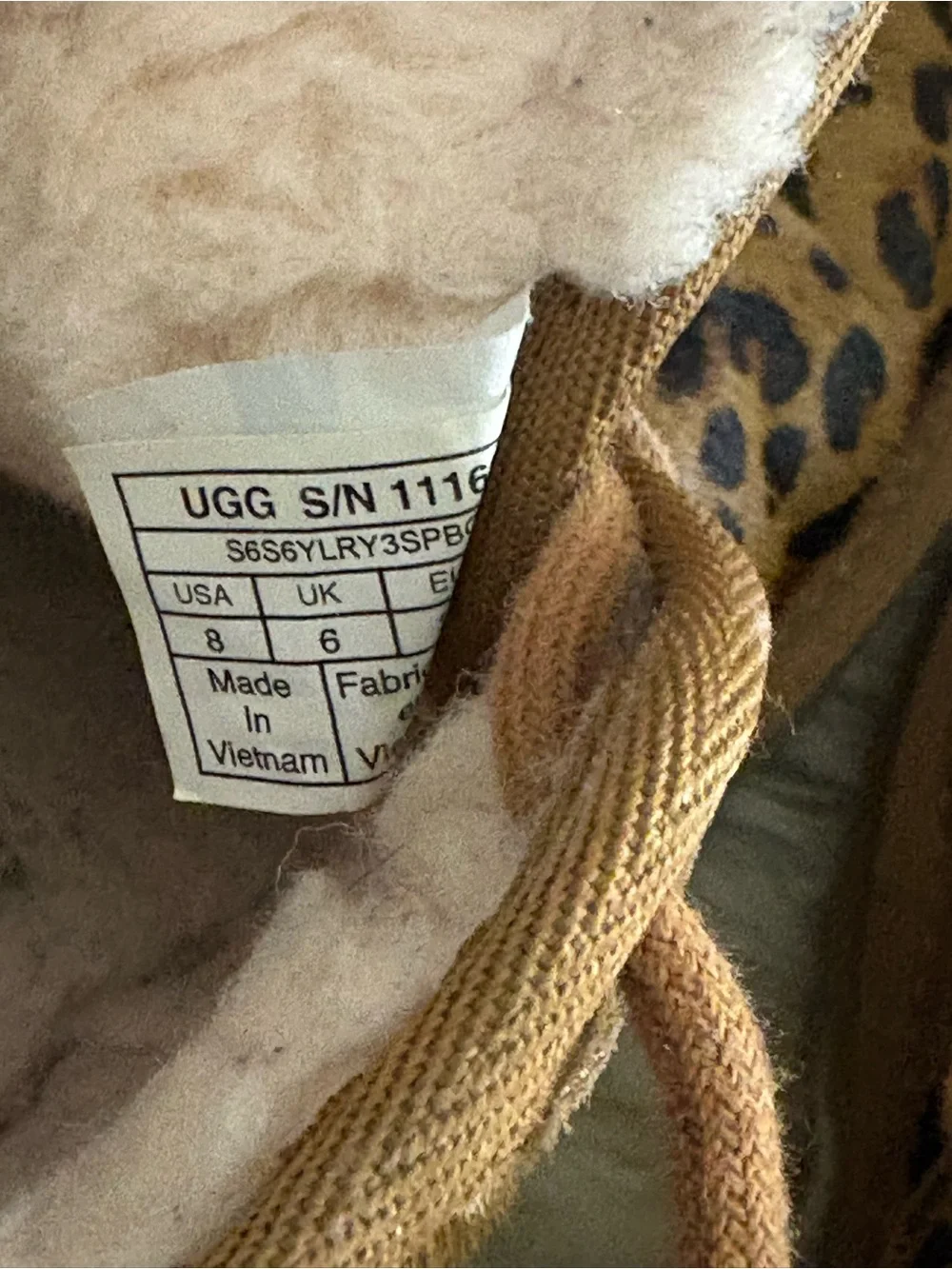 UGG Neumel Leopard Print Chukka Calf Hair Suede Sherpa Lined Ankle Boots